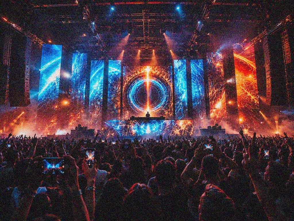 Concert Visuals von 2CTRL bei einem Live-Konzert